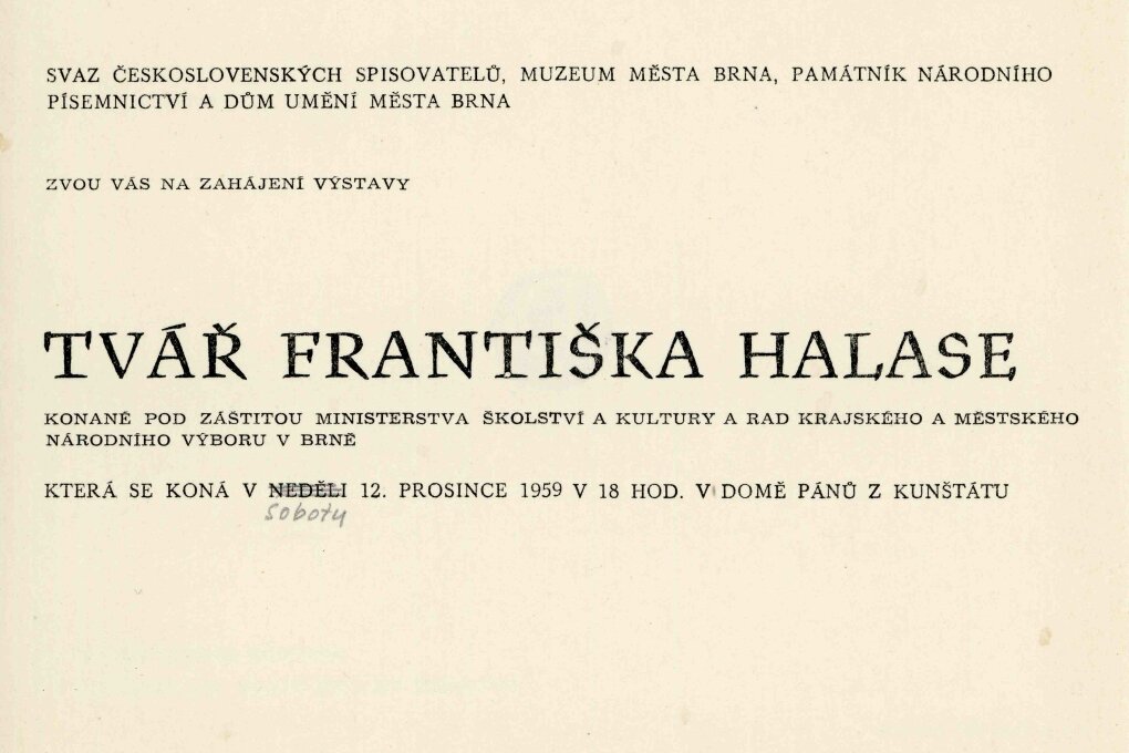 Tvář Františka Halase